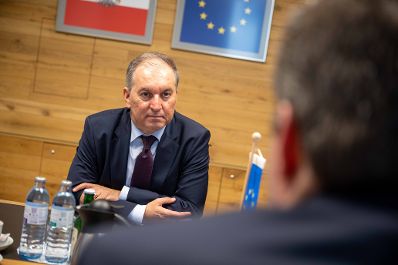 Vito Cecere, Botschafter f&uuml;r Deutschland, besuchte Herrn Bundesminister Norbert Totschnig im Regierungsgeb&auml;ude am Stubenring.