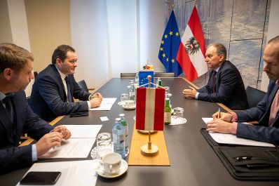 Vito Cecere, Botschafter f&uuml;r Deutschland, besuchte Herrn Bundesminister Norbert Totschnig im Regierungsgeb&auml;ude am Stubenring.