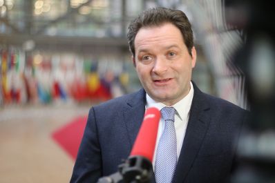 Bundesminister Norbert Totschnig bei seinem letztem Besuch in Br&uuml;ssel f&uuml;r das Jahr 2023.