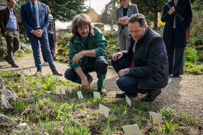 Herr Bundesminister Norbert Totschnig besuchte den Alpengarten bei Belvedere und machte sich selbst einen Eindruck der Ausstellung.