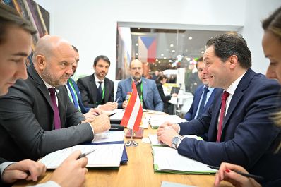 Bei der internationalen gr&uuml;nen Woche traf Herr Bundesminister Norbert Totschnig den Landwirtschaftsminister Vladimir Bolea aus Moldau.