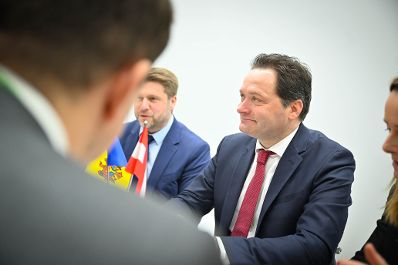Bei der internationalen gr&uuml;nen Woche traf Herr Bundesminister Norbert Totschnig den Landwirtschaftsminister Vladimir Bolea aus Moldau.