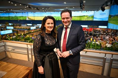 Bei der internationalen gr&uuml;nen Woche in Berlin traf Herr Bundesminister Norbert Totschnig die bayrische Landwirtschaftsministerin Michaela Kaniber