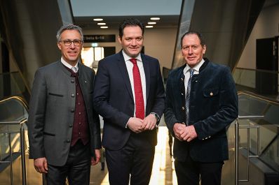 Pressegespr&auml;ch "Agrarischer Jahresauftakt" mit BM Norbert Totschnig, LK&Ouml;-Pr&auml;sident Josef Moosbrugger und Vorsitzender des Agrarausschusses Georg Strasser