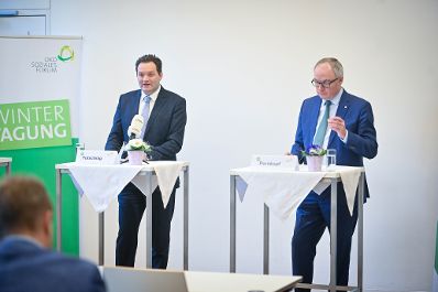 Herr Bundesminister Norbert Totschnig hielt zur Er&ouml;ffnung der Wintertagung eine Pressekonferenz mit LH Stv. Stephan Pernkopf.