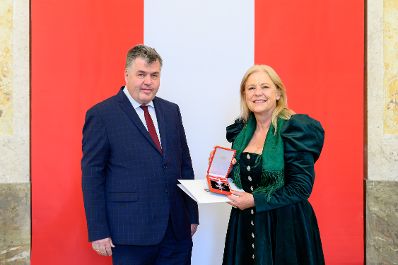 Im Marmorsaal im Regierungsgeb&auml;ude am Stubenring wurden Ehrenzeichen verliehen.