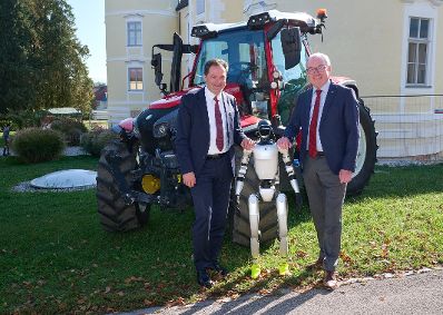 Bei der Pressekonferenz KI in der Landwirtschaft in Wieselburg wurde gezeigt, wie moderne Technologien die &ouml;sterreichische Landwirtschaft st&auml;rken