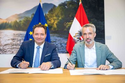 Die Austrian Development Agency unterzeichnet eine Vereinbarung zur naBe-strategischen Partnerschaft mit dem BMLUK.