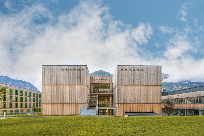 Wooden buildings of the Higher Federal Institute for Agriculture and Food, as well as Food and Biotechnology, Tyrol