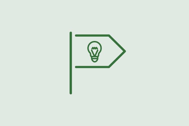  Icon Lehrpfad Wegweiser mit Glühbirne