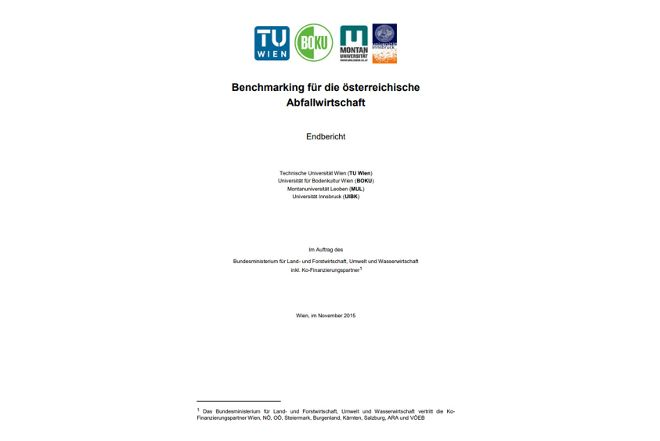 Cover Benchmarking für die österreichische Abfallwirtschaft