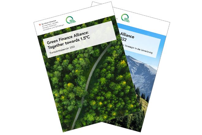 Titelblätter von Jahres- und Fortschrittsbericht