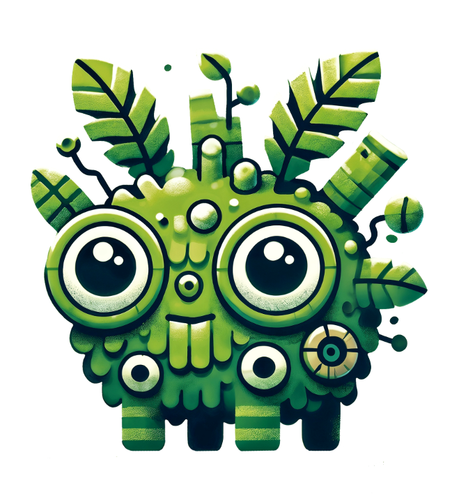 Grünhild ist das Maskottchen, welche Spieler:innen auf dem Weg durch MissionBiodiversity begleitet.