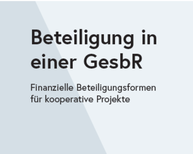 Beschriftung: Beteiligung in einer GesbR