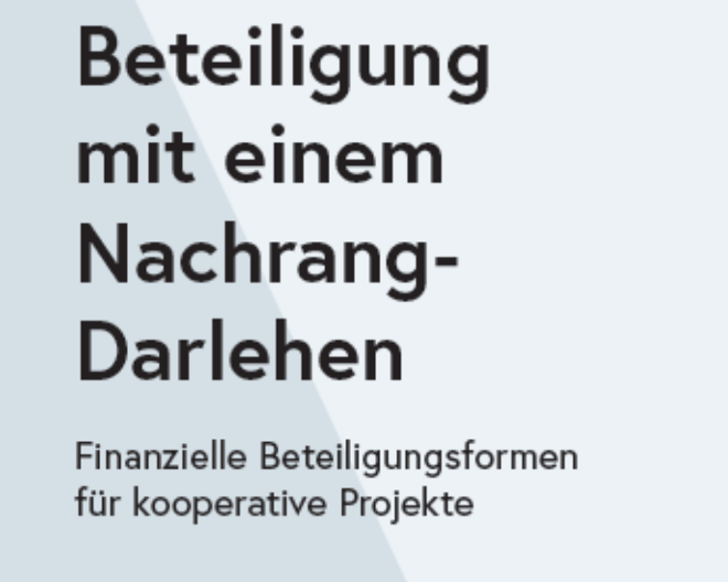 Beschriftung: Beteiligung mit einem Nachrangdarlehen