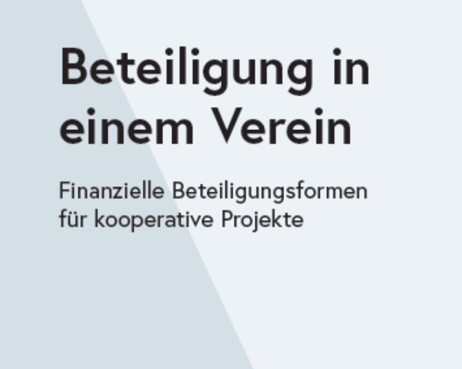 Beschriftung: Beteiligungsform Verein