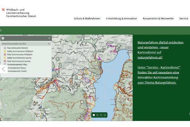 Startseite der Webseite naturgefahren.at