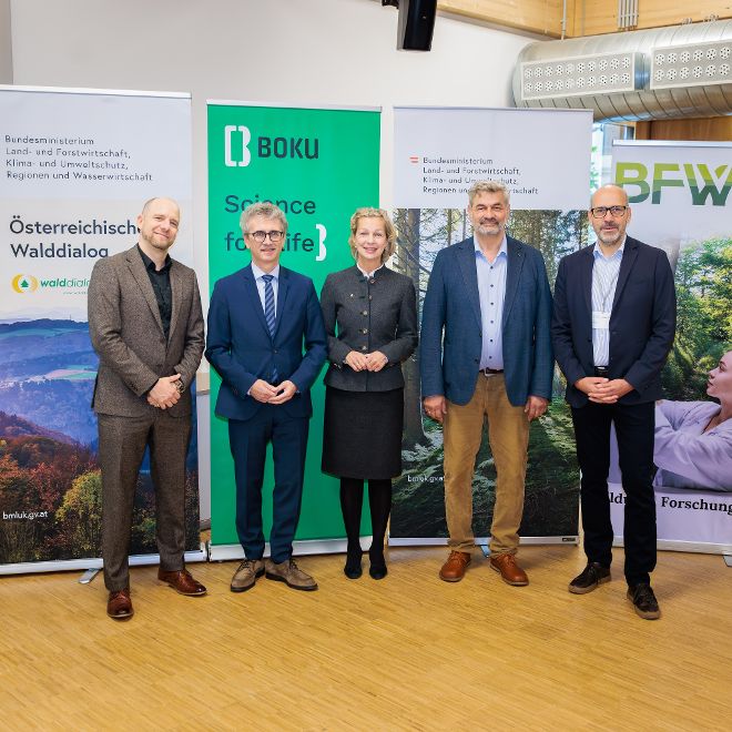 Gruppenfoto der Veranstalter:innen des Walddialogs