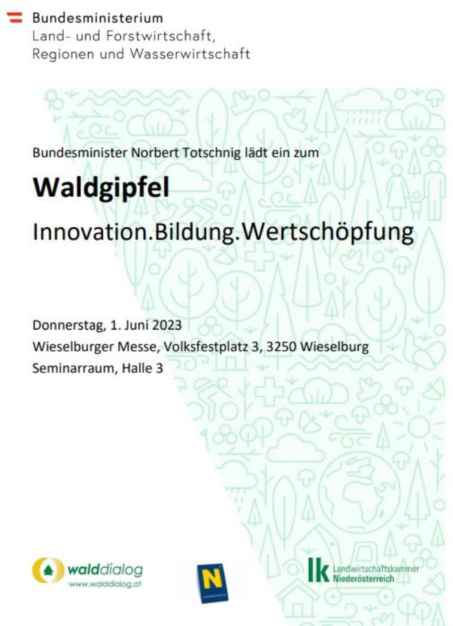 Titelbild Programm Waldgipfel 2023