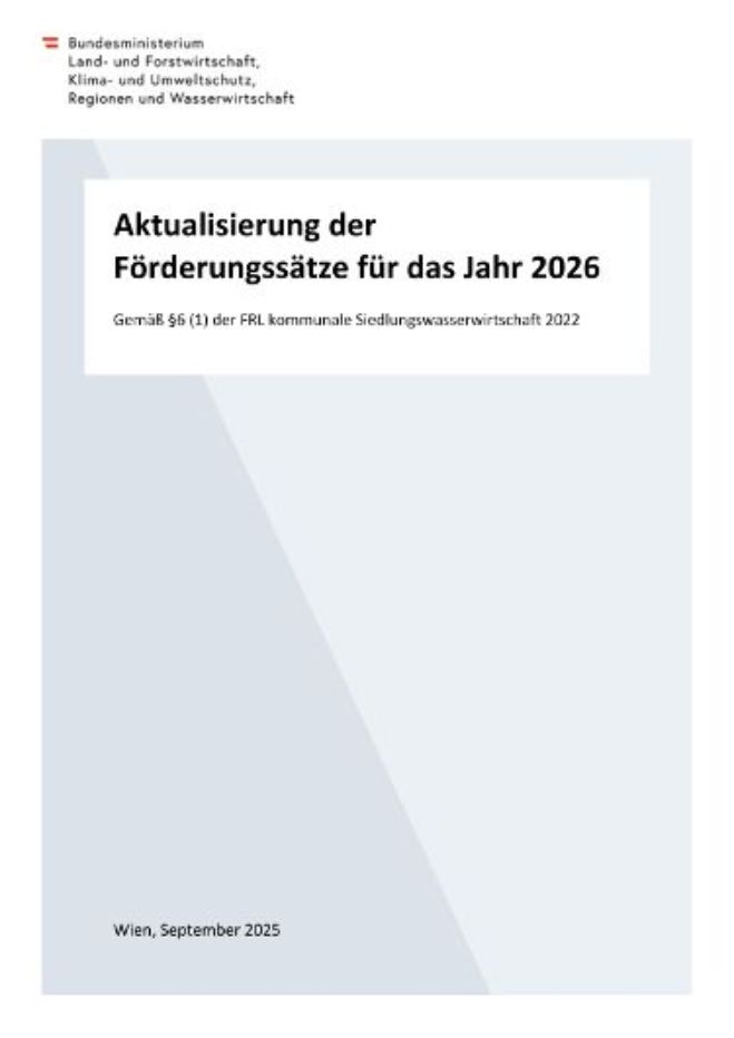 Aktualisierung der Förderungssätze für das Jahr 2026