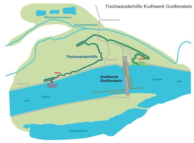 Karte Fischwanderhilfe Greifenstein