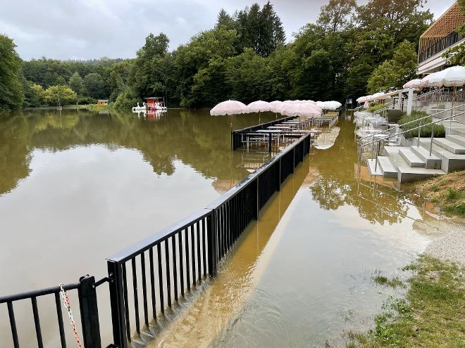 Hochwasser bei Graz.