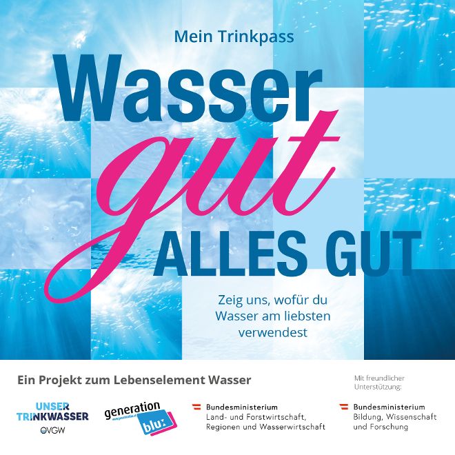Mein Trinkpass "Wasser gut, alles gut" - Zeig uns, wofür du Wasser am liebsten verwendest!