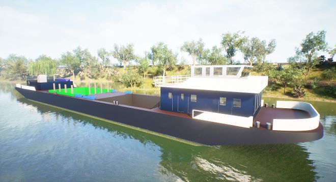 Umgebaut zu einer schwimmenden Aufzuchtstation wird der MS Negrelli künftig Mutter- und Jungfischen der stark bedrohten Donaustöre ein geschütztes Zuhause bieten und ihnen den Start ins Leben erleichtern