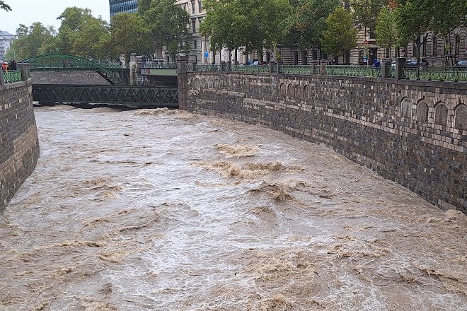Hochwasser am Wienfluss am 15. September 2024