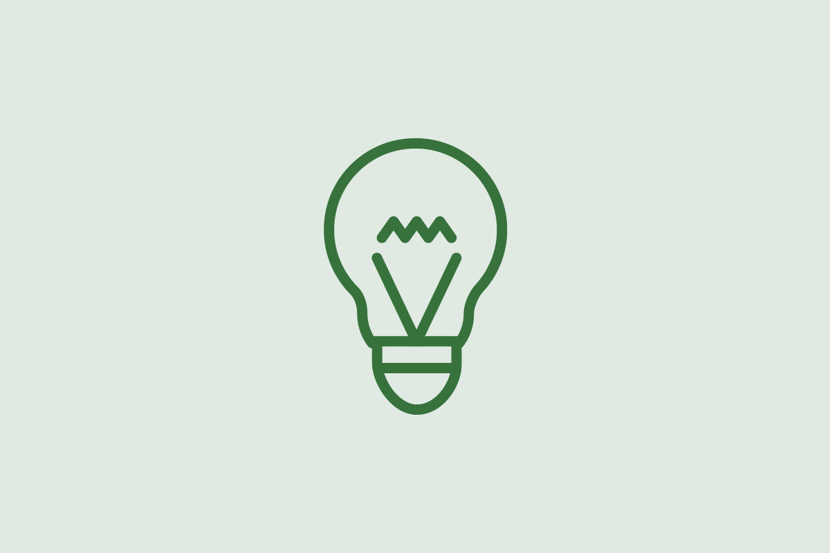 Icon Bildung Glühbirne Wissensangebote Info
